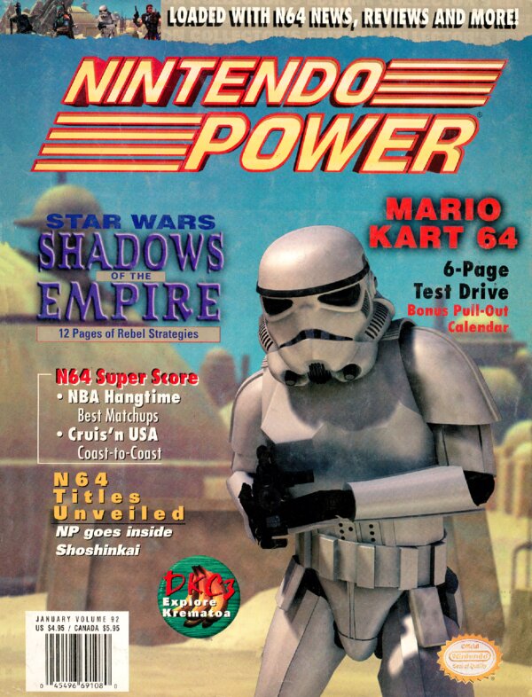 Nintendo Power Issue 092 (January 1997) cover